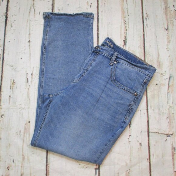 Cody James Light Hacienda Wash Distressed Straight Western Jeans - Picture 1 of 6